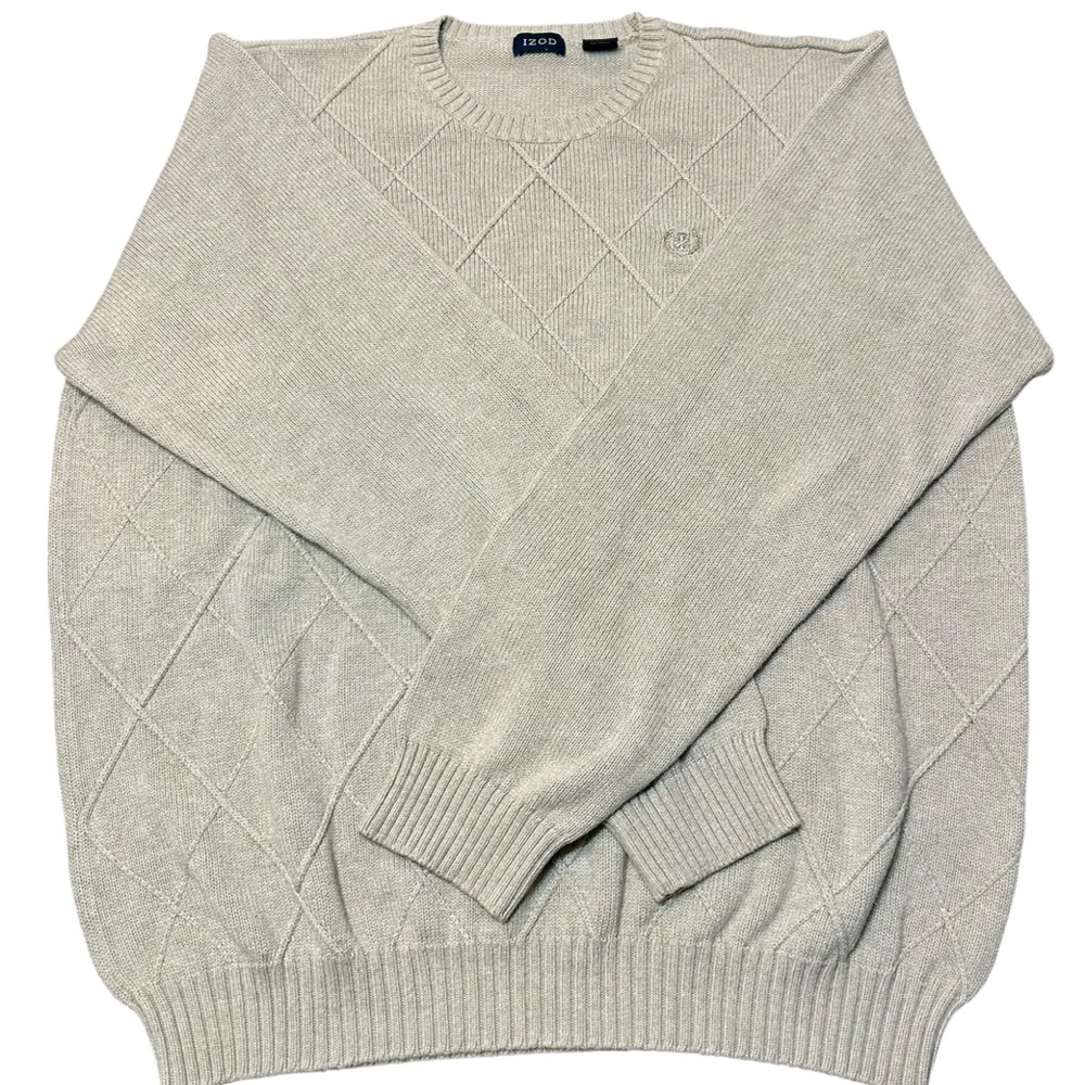 Izod Men's Light Gray Crewneck Sweater